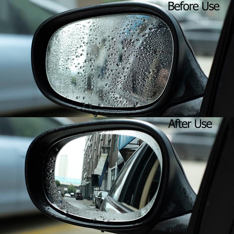 Car Rainproof Clear Film Rearview Mirror Protective Anti Fog Waterproof Film Car sticker Rainproof Film For Car Rearview Mirror Car Rearview Mirror Rain Film Clear Sight In Rainy Days Car Film Rear Mirror Protective Auto Sticker Accessories 100x145mm