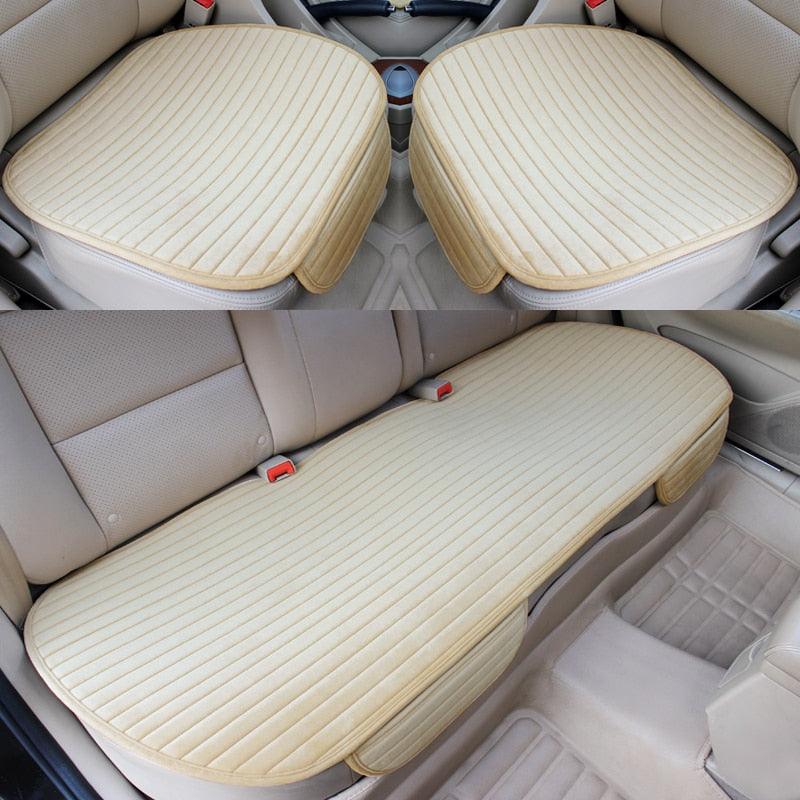 Car Seat Cover Front Rear Flocking Cloth Cushion Non Slide Auto Accessories Universal Seat Protector Mat Pad Keep Warm in Winter Breathable Comfort Car Front Drivers or Passenger Seat Cushion, Universal Auto Interior Seat Bottom Protector Mat