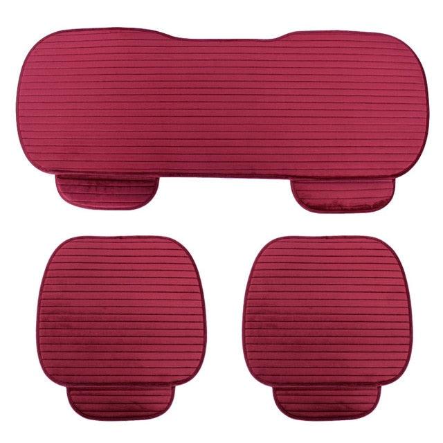 Car Seat Cover Front Rear Flocking Cloth Cushion Non Slide Auto Accessories Universal Seat Protector Mat Pad Keep Warm in Winter Breathable Comfort Car Front Drivers or Passenger Seat Cushion, Universal Auto Interior Seat Bottom Protector Mat