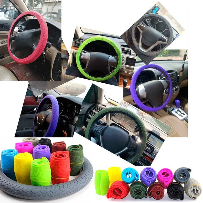 Car Silicone Steering Wheel Case Cover Shell Skid proof Car Accessories Car Silicone Steering Wheel Case Cover Shell Skid proof Car Accessories Car Steering Wheel Case Cover Shell Skid proof Car Accessories