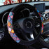 Car Steering Wheel Cover Steering Wheel Cover Cloth Massage Grip Breathable Elastic Car Steering Wheel Cover Ethnic Style Print Anti-slip Car Styling Car Steering-wheel Cover Car Interior Accessories Steering Wheel Covers with Cloth for Women