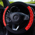 Car Steering Wheel Cover Steering Wheel Cover Cloth Massage Grip Breathable Elastic Car Steering Wheel Cover Ethnic Style Print Anti-slip Car Styling Car Steering-wheel Cover Car Interior Accessories Steering Wheel Covers with Cloth for Women