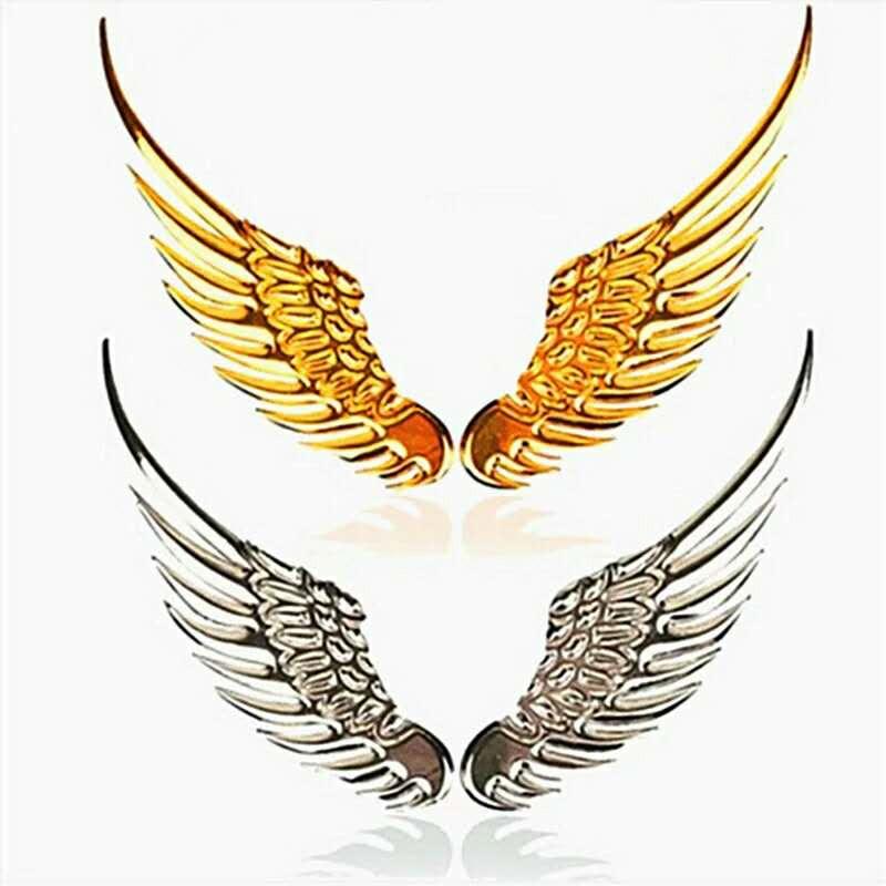 Car Stickers Metal 3D Double-sided Tape Stick 1 Pair Gold Sliver Wing Decals Decorations Emblem Logo Badge Bumper Trunk Tailgate Window Angel Wings Emblem 3D Metal Car Auto Symbol Motorcycle Car Styling Tools Accessories - ALLURELATION - 553, Angel Wings Emblem, car, Car Accessories, Car Gadgets, Decorations Emblem, Double-sided Tape Stick, Logo Badge, Metal Car, Metal Car Auto Symbol, Sliver Wing Decals - Stevvex.com