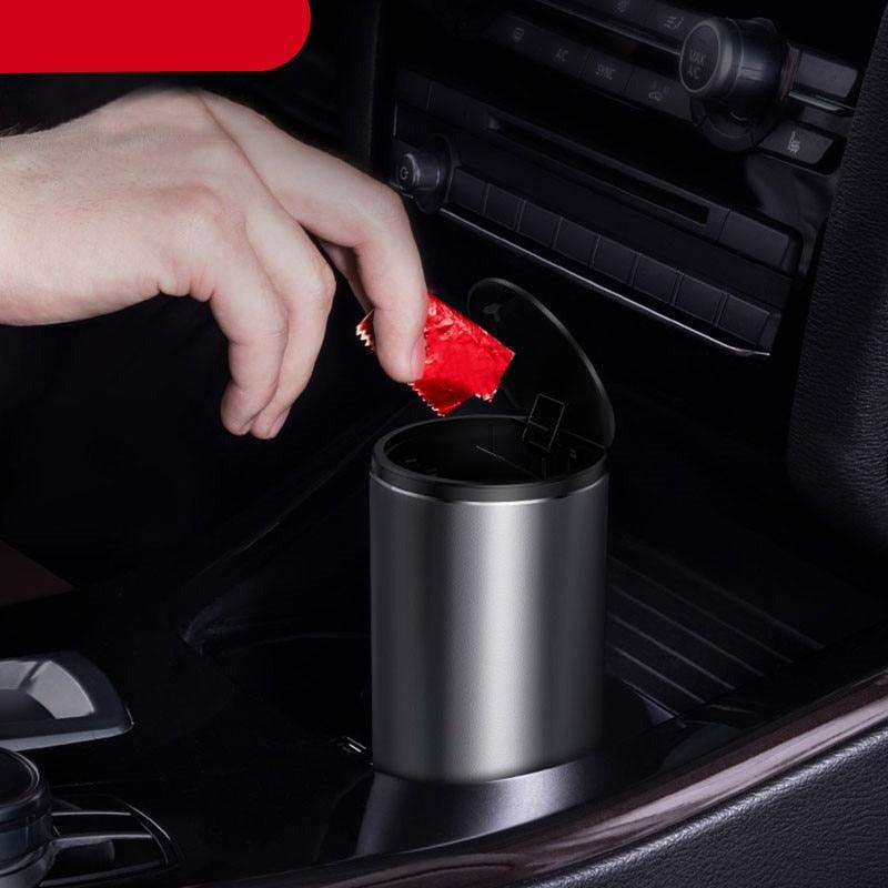 Car Trash Bin Can Mini Auto Dust Organizer Car Interior Rubbish Bag Garbage Container Storage Box Bucket Auto Accessories Car Trash Can Vehicle Automotive Cup Holder Bottle Trash Can