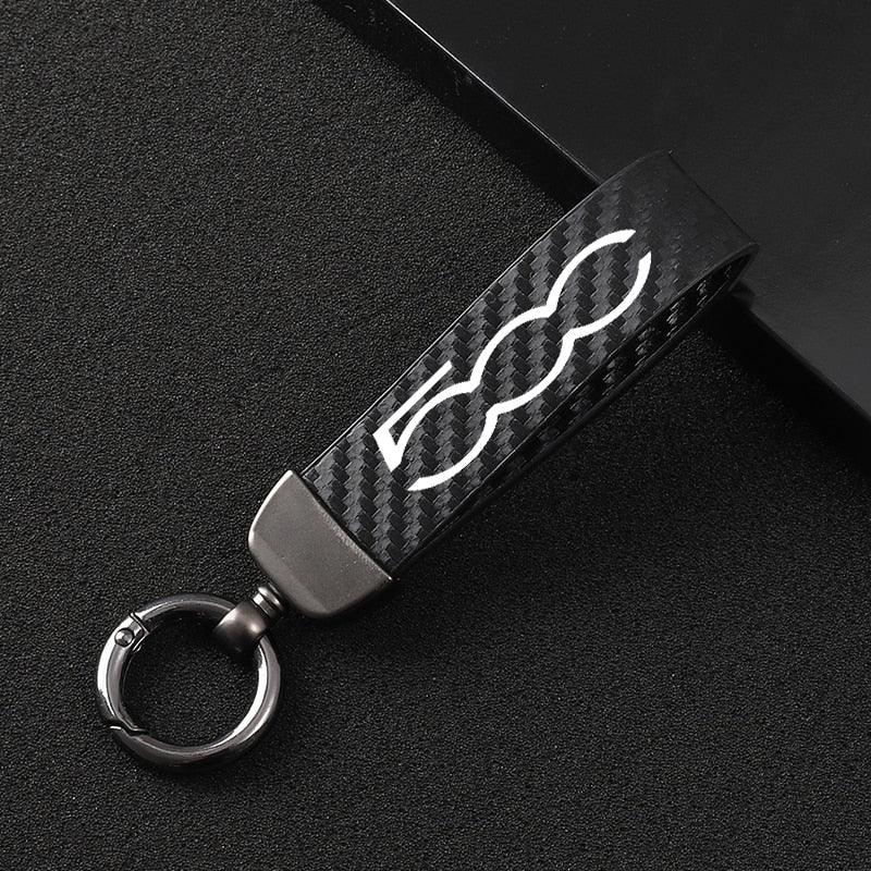 Carbon Fiber Leather Car Keychain  Genuine Leather Keychains Holder 360 Degree Rotating Horseshoe Keychain Keychain Car Accessories Metal Bulk Key Rings  Key Buckle Metal Leather Car Accessories For Car