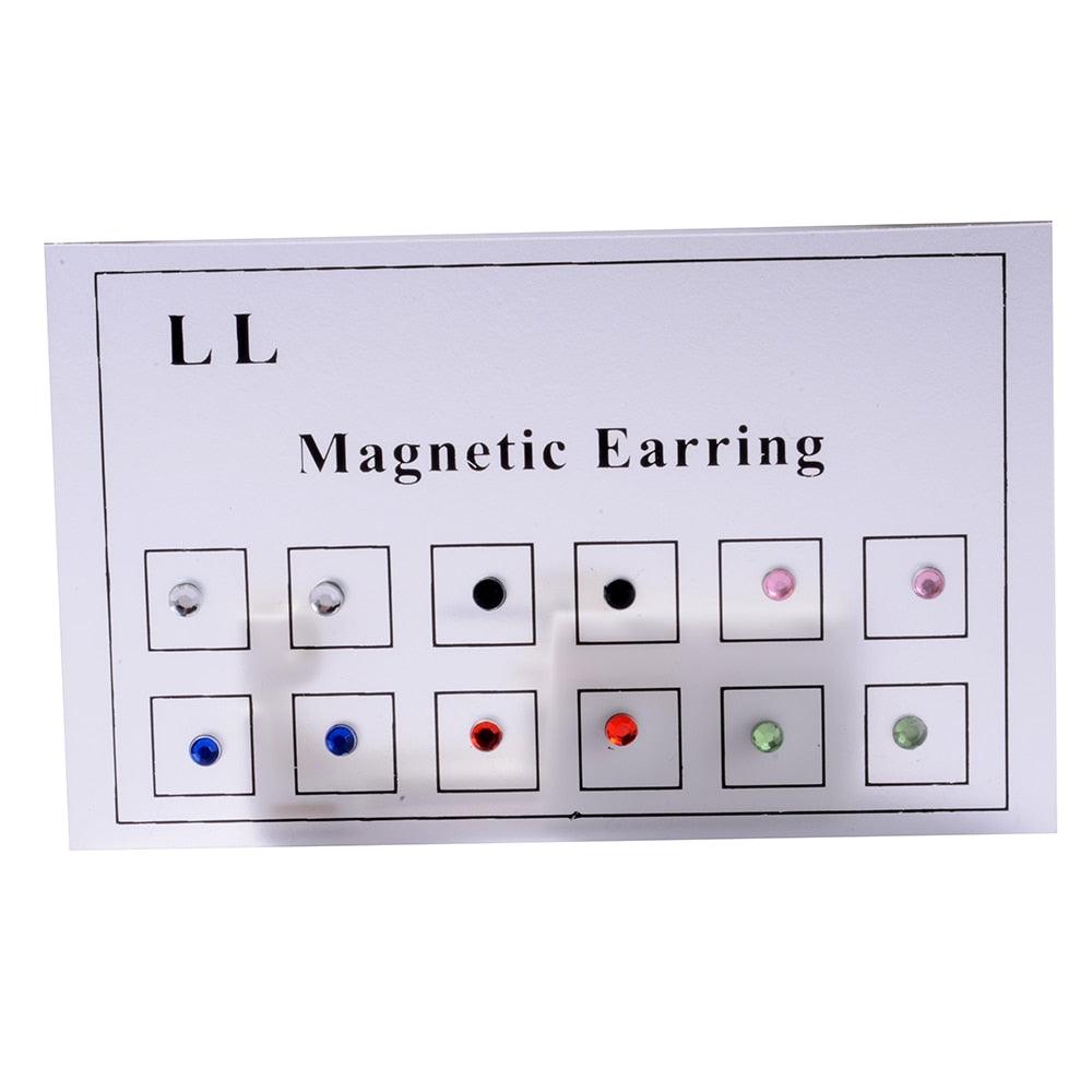 Card Fake Cheater Non Pierced Magnet Earring Piercings  Magnet Ear Tragus Cartilage Lip Labret Stud Straight Pin Nose Stud With Crystal Nose Piercing Body Jewelry Nose Studs Rings Piercing Pin Stud Stud Classic Piercing Nose Ring Jewelry