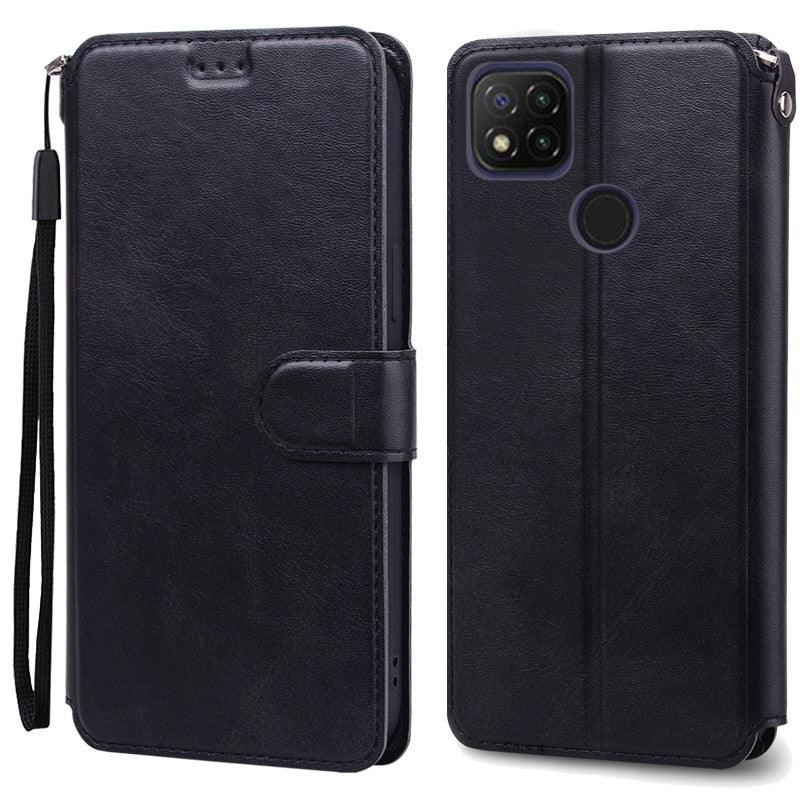 Card Holder Leather Protective Phone Case For Xiaomi Redmi 9C Case Luxury Leather Wallet Phone Case For Xiaomi Redmi 9C NFC Redmi9C 9 C NFC Flip Cover Shell