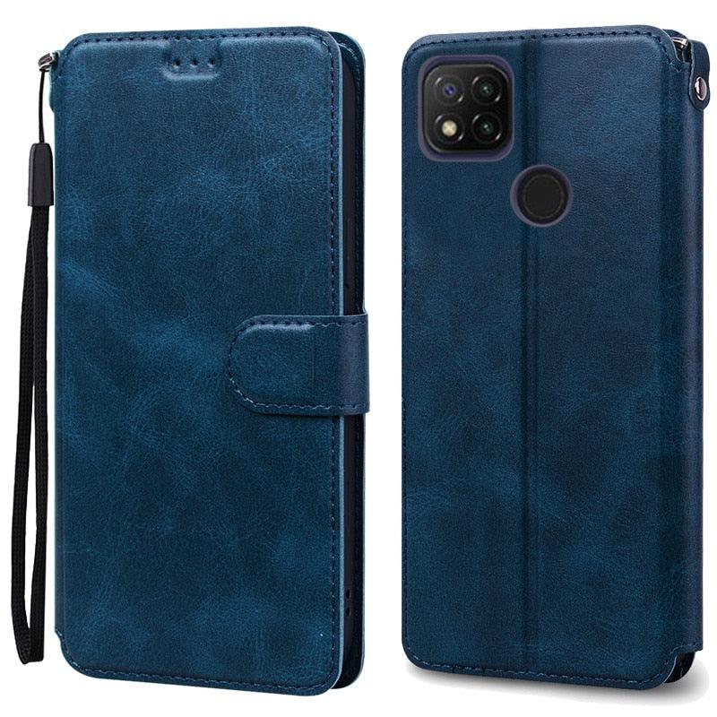 Card Holder Leather Protective Phone Case For Xiaomi Redmi 9C Case Luxury Leather Wallet Phone Case For Xiaomi Redmi 9C NFC Redmi9C 9 C NFC Flip Cover Shell