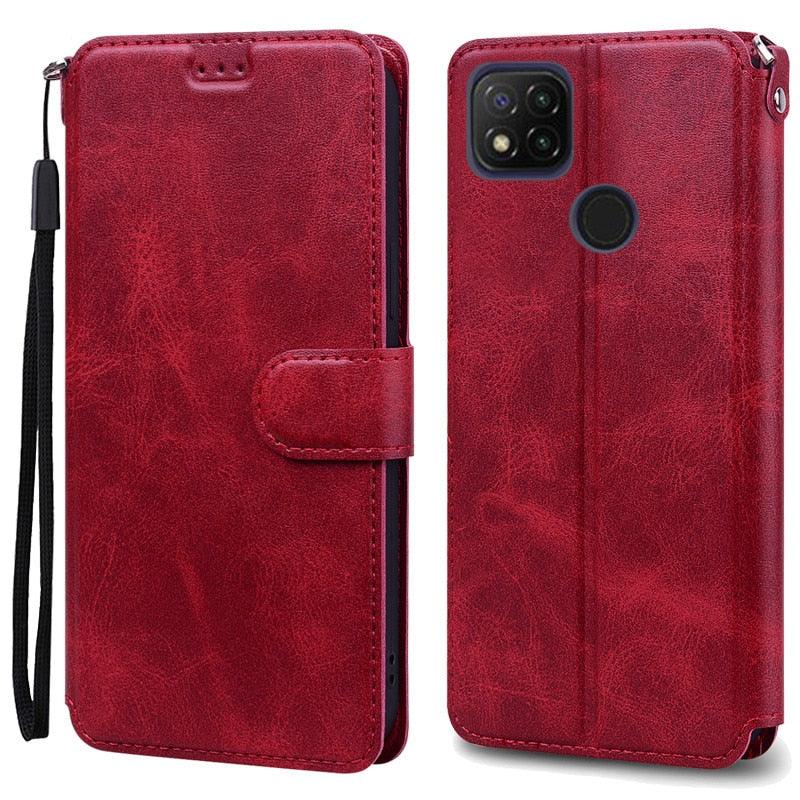 Card Holder Leather Protective Phone Case For Xiaomi Redmi 9C Case Luxury Leather Wallet Phone Case For Xiaomi Redmi 9C NFC Redmi9C 9 C NFC Flip Cover Shell