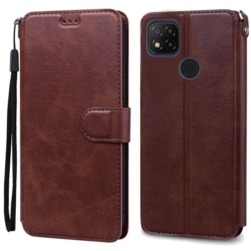 Card Holder Leather Protective Phone Case For Xiaomi Redmi 9C Case Luxury Leather Wallet Phone Case For Xiaomi Redmi 9C NFC Redmi9C 9 C NFC Flip Cover Shell