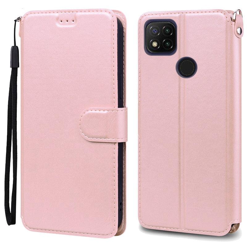 Card Holder Leather Protective Phone Case For Xiaomi Redmi 9C Case Luxury Leather Wallet Phone Case For Xiaomi Redmi 9C NFC Redmi9C 9 C NFC Flip Cover Shell