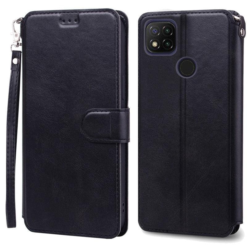 Card Holder Leather Protective Phone Case For Xiaomi Redmi 9C Case Luxury Leather Wallet Phone Case For Xiaomi Redmi 9C NFC Redmi9C 9 C NFC Flip Cover Shell