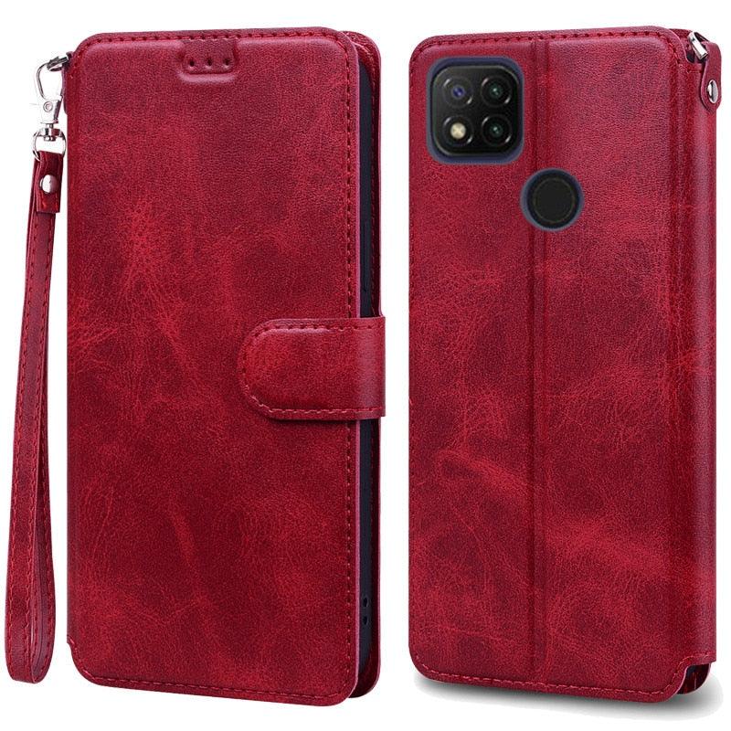 Card Holder Leather Protective Phone Case For Xiaomi Redmi 9C Case Luxury Leather Wallet Phone Case For Xiaomi Redmi 9C NFC Redmi9C 9 C NFC Flip Cover Shell