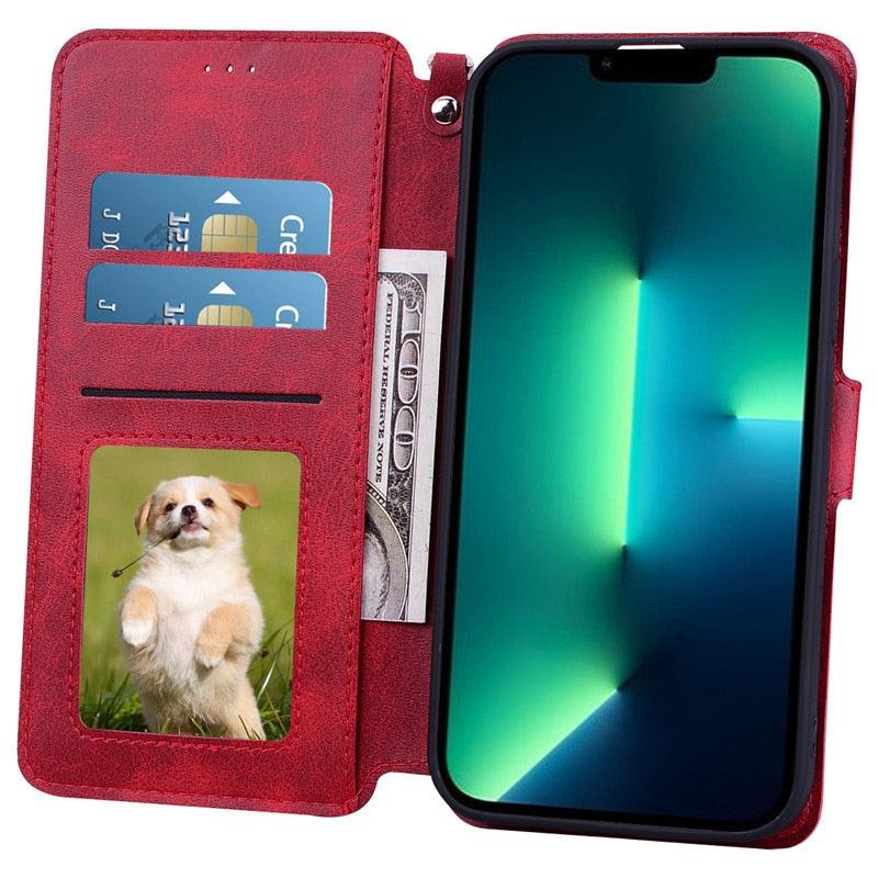 Card Holder Leather Protective Phone Case For Xiaomi Redmi 9C Case Luxury Leather Wallet Phone Case For Xiaomi Redmi 9C NFC Redmi9C 9 C NFC Flip Cover Shell