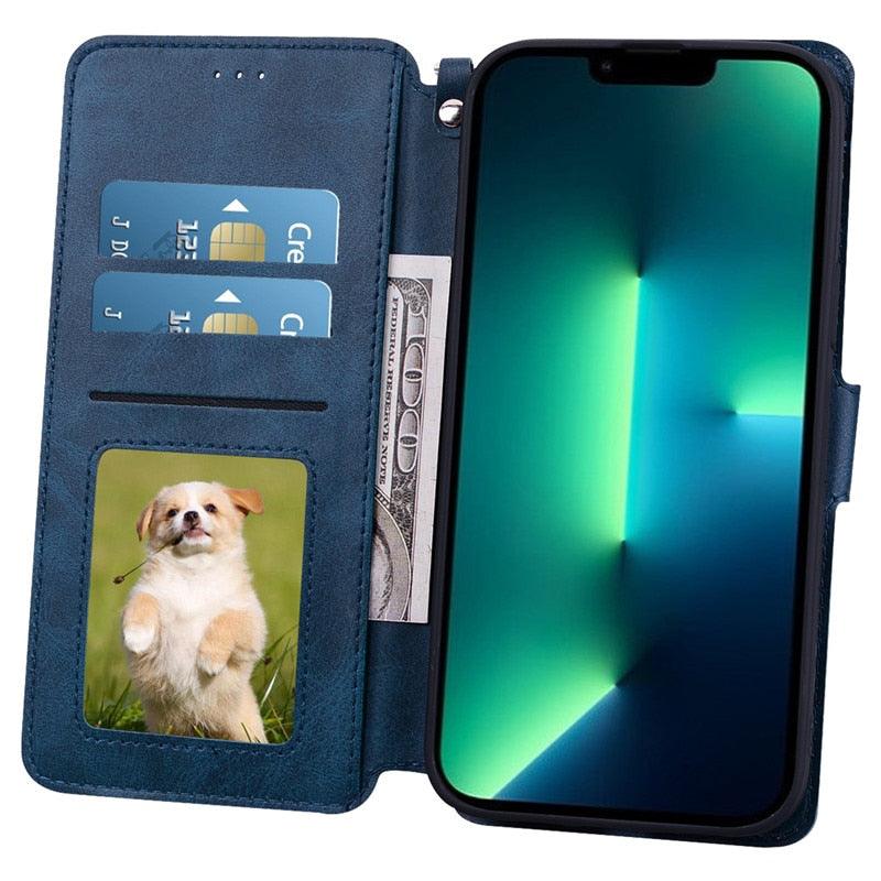 Card Holder Leather Protective Phone Case For Xiaomi Redmi 9C Case Luxury Leather Wallet Phone Case For Xiaomi Redmi 9C NFC Redmi9C 9 C NFC Flip Cover Shell