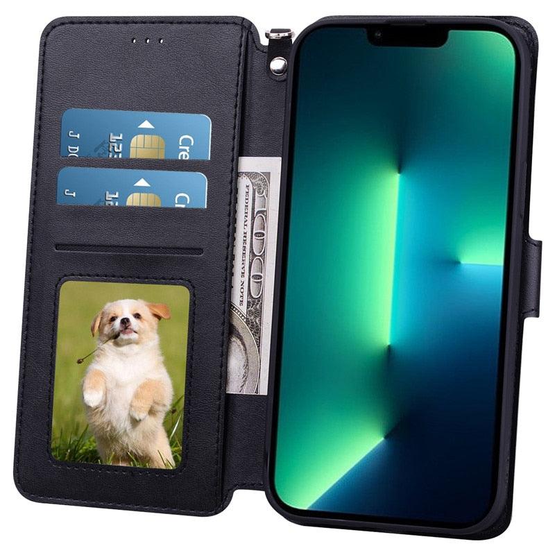 Card Holder Leather Protective Phone Case For Xiaomi Redmi 9C Case Luxury Leather Wallet Phone Case For Xiaomi Redmi 9C NFC Redmi9C 9 C NFC Flip Cover Shell