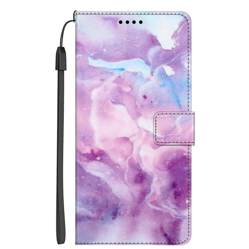 Card Holder PU Leather Wrist Strap Protective Wallet Case Marble Leather Case For Xiaomi Redmi Note 11S 11 Pro 5G Flip Cover Stand Wallet Book Case For Redmi Note11S 11Pro 5G 2022