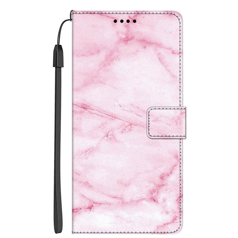 Card Holder PU Leather Wrist Strap Protective Wallet Case Marble Leather Case For Xiaomi Redmi Note 11S 11 Pro 5G Flip Cover Stand Wallet Book Case For Redmi Note11S 11Pro 5G 2022