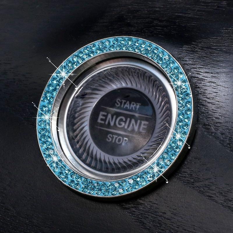 Cars One-Key Engine Start Stop Ignition Push Button Switch Cover Decorative Rhinestone Diamond Crystal Ring Car Parts Push to Start Button Cover Crystal Rhinestone Car Ring Emblem Sticker Bling Accessories for Women - ALLURELATION - 553, Bling Accessories, Button Cover, Car Accessories, Car Gadgets, Car Ornaments, cars, Crystal Car Ring, Crystal Rhinestone Car Ring, Crystal Ring, One-Key Engine, One-Key Engine Start Stop, Rhinestone Car Ring, Rhinestone Ring, Ring Emblem Sticker, Ring Sticker - Stevvex.com