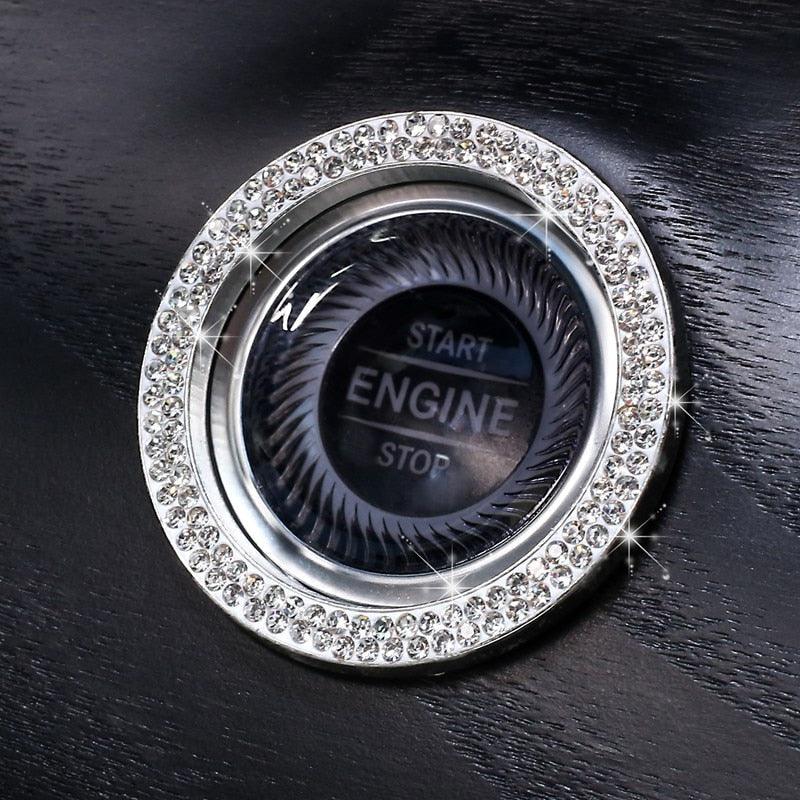 Cars One-Key Engine Start Stop Ignition Push Button Switch Cover Decorative Rhinestone Diamond Crystal Ring Car Parts Push to Start Button Cover Crystal Rhinestone Car Ring Emblem Sticker Bling Accessories for Women - ALLURELATION - 553, Bling Accessories, Button Cover, Car Accessories, Car Gadgets, Car Ornaments, cars, Crystal Car Ring, Crystal Rhinestone Car Ring, Crystal Ring, One-Key Engine, One-Key Engine Start Stop, Rhinestone Car Ring, Rhinestone Ring, Ring Emblem Sticker, Ring Sticker - Stevvex.com