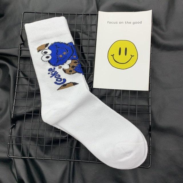 Cartoon Cosplay Socks Elmo Cookie Monster Novelty Funny Cute Kawaii Women Sock Winter Comfortable Cotton Socks For Men And Women