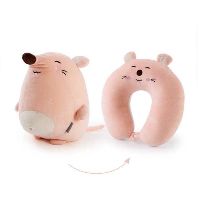 Cartoon Deformable U-shape Neck Pillows Hamster U-Shaped Neck Pillow Throw Pillow Neck Supporter Foam particle Headrest Office Nap Desktop Pad Headrest & Neck Pillow For Kids Boys & Girls Teens Travel Accessories For Airplane Car - ALLURELATION - 552, Car Pillows, Deformable Neck Pillows, Deformable U-shape Neck Pillows, Headrest, Neck Pillows, Neck Supporter Foam, Pad Headrest, Supporter Foam, Travel Pillows, U-shape Neck Pillows - Stevvex.com