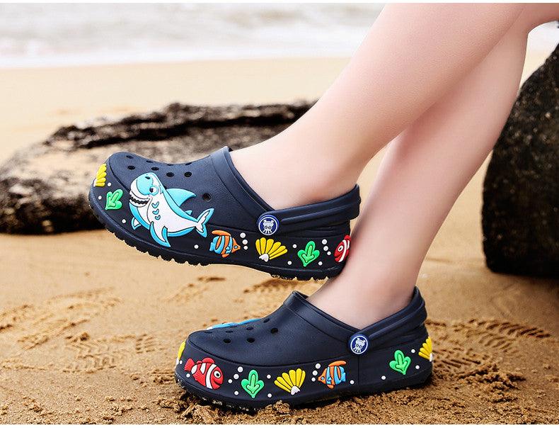 Cartoon Ocean Fashion Children Garden Shoes Boys Summer Slippers High Quality Kids Garden Children Clogs Boys Shoes Slides Sandals Clogs Children Beach Outdoor Walking Slipper