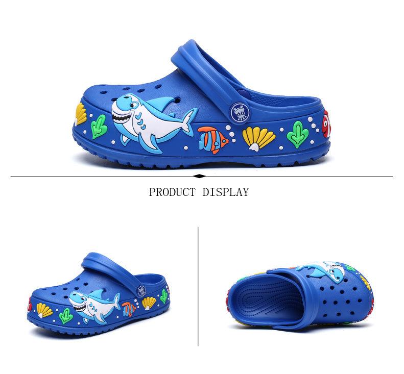 Cartoon Ocean Fashion Children Garden Shoes Boys Summer Slippers High Quality Kids Garden Children Clogs Boys Shoes Slides Sandals Clogs Children Beach Outdoor Walking Slipper