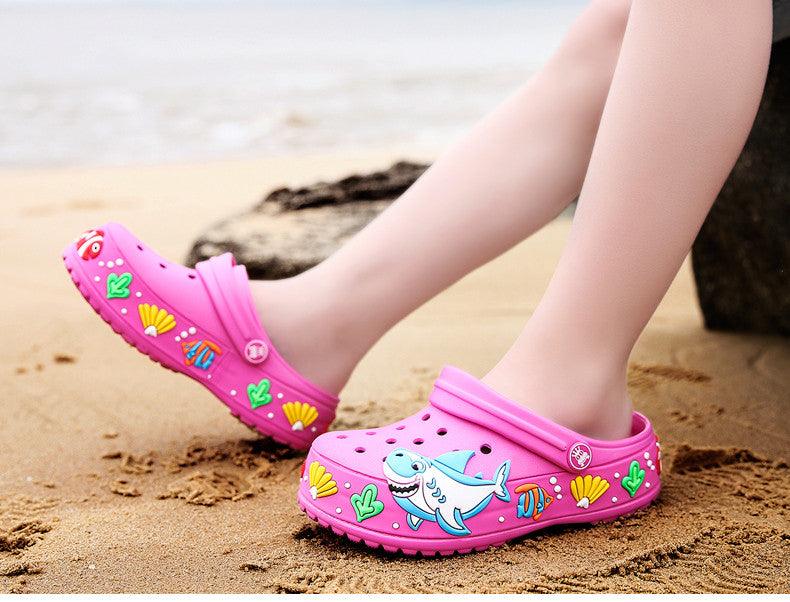 Cartoon Ocean Fashion Children Garden Shoes Boys Summer Slippers High Quality Kids Garden Children Clogs Boys Shoes Slides Sandals Clogs Children Beach Outdoor Walking Slipper