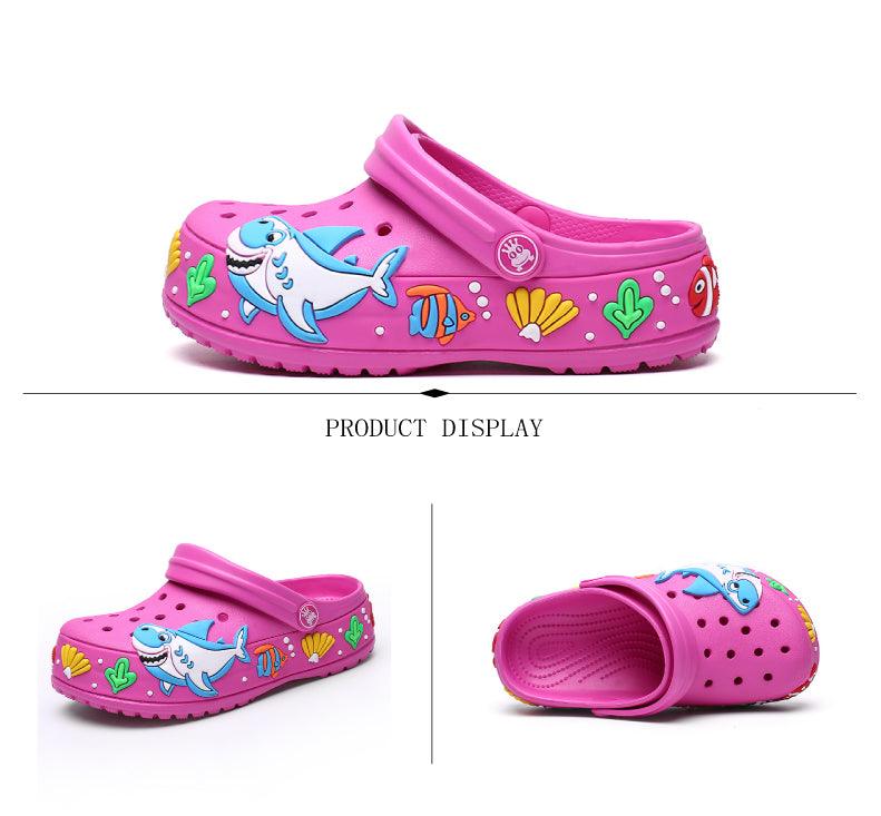 Cartoon Ocean Fashion Children Garden Shoes Boys Summer Slippers High Quality Kids Garden Children Clogs Boys Shoes Slides Sandals Clogs Children Beach Outdoor Walking Slipper