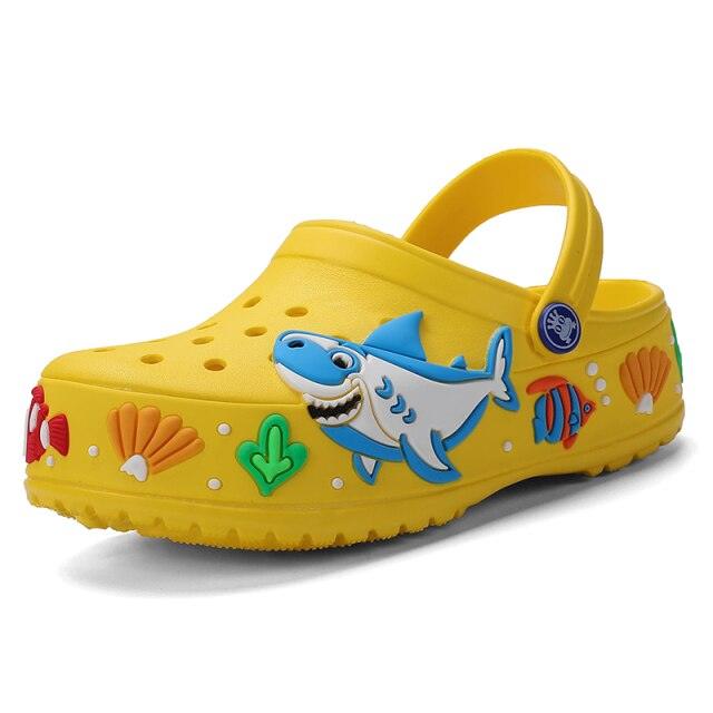 Cartoon Ocean Fashion Children Garden Shoes Boys Summer Slippers High Quality Kids Garden Children Clogs Boys Shoes Slides Sandals Clogs Children Beach Outdoor Walking Slipper