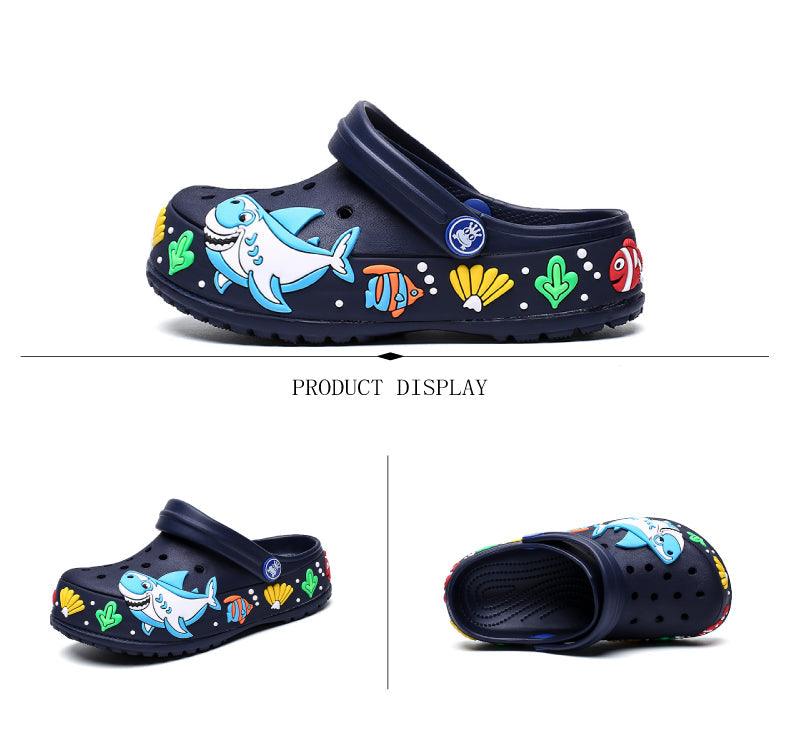 Cartoon Ocean Fashion Children Garden Shoes Boys Summer Slippers High Quality Kids Garden Children Clogs Boys Shoes Slides Sandals Clogs Children Beach Outdoor Walking Slipper