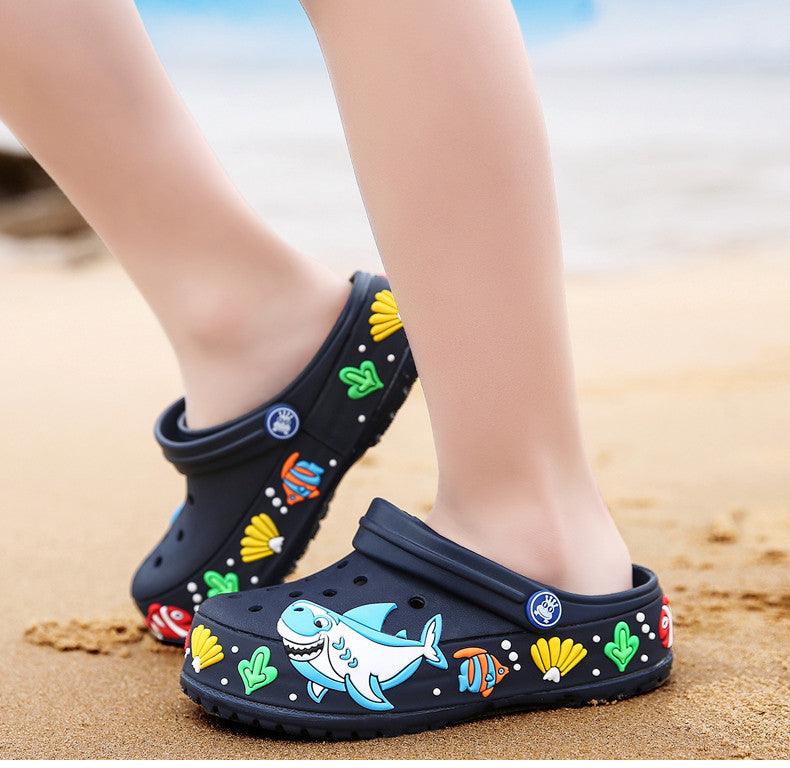 Cartoon Ocean Fashion Children Garden Shoes Boys Summer Slippers High Quality Kids Garden Children Clogs Boys Shoes Slides Sandals Clogs Children Beach Outdoor Walking Slipper