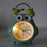 Cartoon Owl Mute Wake Up Table Clock Silent Analog Table Desk Small Clock with Night Light Battery Operated for Living Room Bedroom Kitchen Home Office Cute Ring Bell Metal Bedroom Quartz Alarm Clock With Night Light