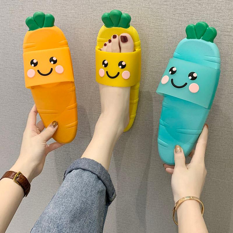 Cartoon Women Fashion Home Sandals Slippers Bathroom Bath Non-slip Slippers Quick Drying EVA Open Toe Soft Slippers Non-Slip Soft Shower Spa Bath Pool Gym House Sandals For Indoor Outdoor