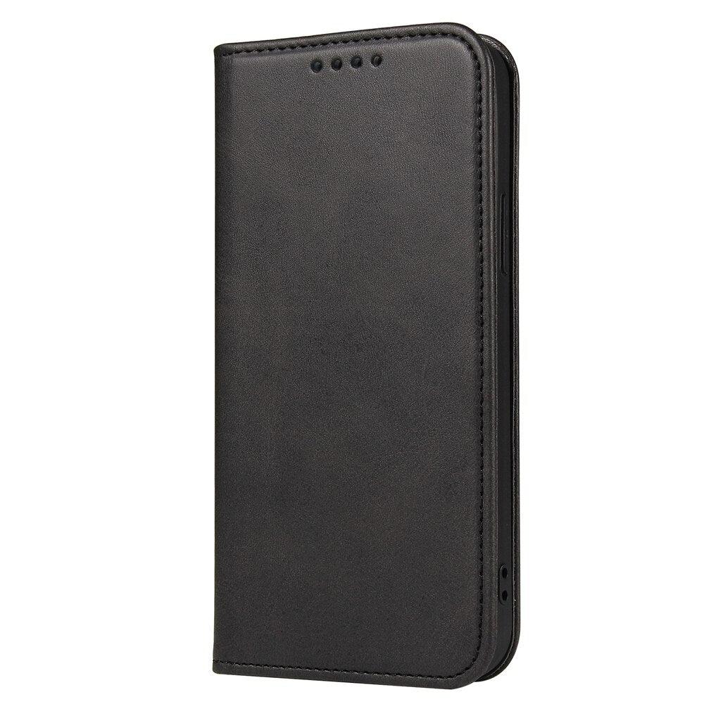 Case for iPhone 12 Pro Max mini Case on for iPhone 11 7 8 Plus X XR XS Luxury Leather Flip Cover PU Leather iPhone Wallet Case Black Kickstand Card Holder Flip Phone Cover