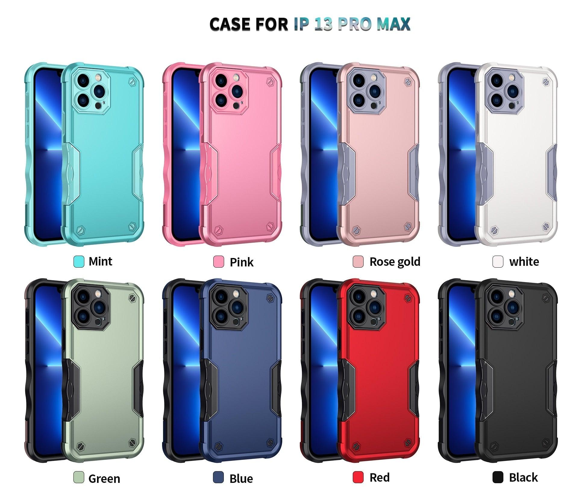 Case For iPhone 14 Pro Max iPhone 14 Plus 13 Pro Max 12 Mini Drop Cover Ultra-thin Mobile Case  Full-Body Shockproof Heavy Duty Protective Cover