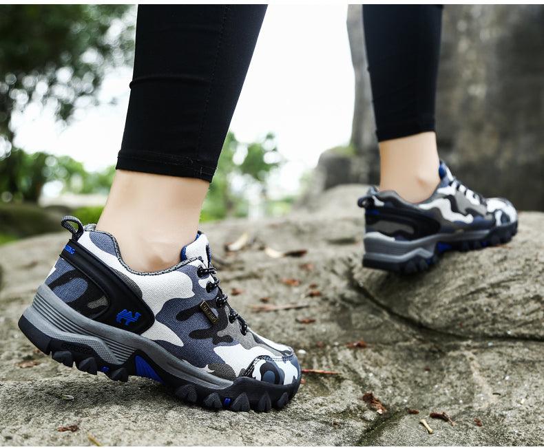 Casual Men's Sports Shoe Non-Slip Fashion Women's Camouflage Waterproof Couple Hiking Shoes Outdoor Train Men's Hiking Shoes Lightweight Low-Top Shoes For Outdoor Camping