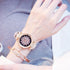 Casual Women Romantic Starry Sky Wrist Watch Bracelet Leather Rhinestone Designer Simple Dress Women's Watches Women Starry Sky PU Leather Strap Quartz Wristwatches For Woman Girls Teenagers