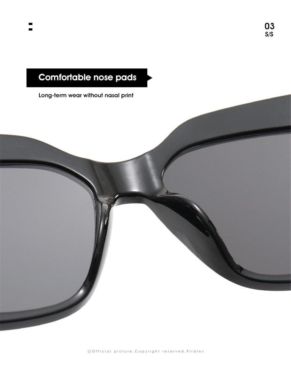 Cat Eye Design For Women Sunglasses Female Personality  Big Size Frame Decent Sun Shade Glasses  Trending over Size Sunglasses Thick Frame Square Sunglasses for Men Women Retro Sun Glasses UV400 Protection Fashion Trendy Style