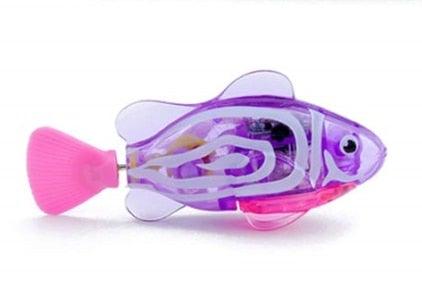 Cat Interactive Electric Fish Toy Water Cat Toy for Indoor Play Swimming Robot Fish Toy for Cat and Dog with LED Light  Pet Toys New Bath Toys Interactive Plastic Fish Toys Electronic Cat Toy Gift to Stimulate Your Pet's Hunter Instincts