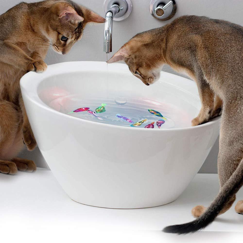 Cat Interactive Electric Fish Toy Water Cat Toy for Indoor Play Swimming Robot Fish Toy for Cat and Dog with LED Light  Pet Toys New Bath Toys Interactive Plastic Fish Toys Electronic Cat Toy Gift to Stimulate Your Pet's Hunter Instincts