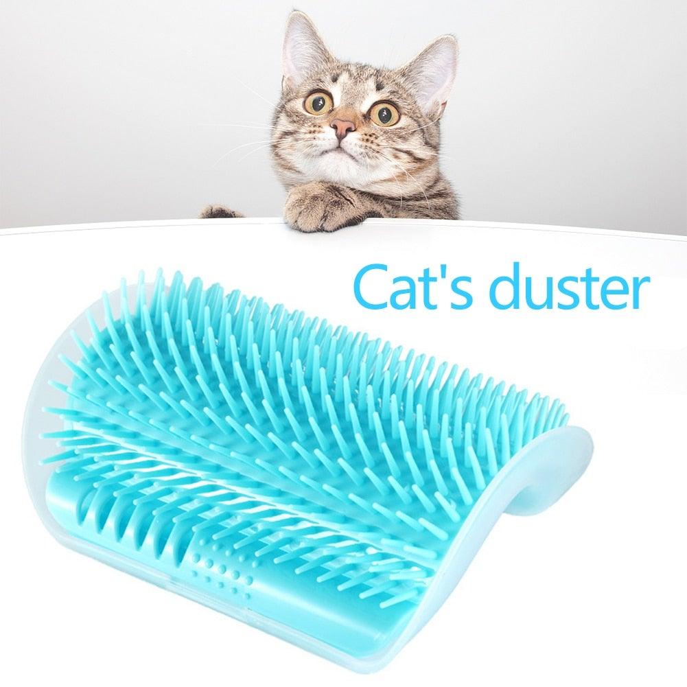 Cat Scratcher Corner Pet Brush Comb Play Cat Toy Plastic Scratch Bristles Arch Massager Self Groomer with Catnip Pouch Cat Wall Corner Massage Groomer Cat Self Grooming Brush - STEVVEX Pet - 126, cat accessories, cat fun tools, cat messager, cat playing tools, cat tools, cat toy, cat toys, cat toys with catnip, funny playing cats toys, kitten accessories, new cat toys, playing cat toy, playing toy, playing toys for cats, soft kitten messager - Stevvex.com