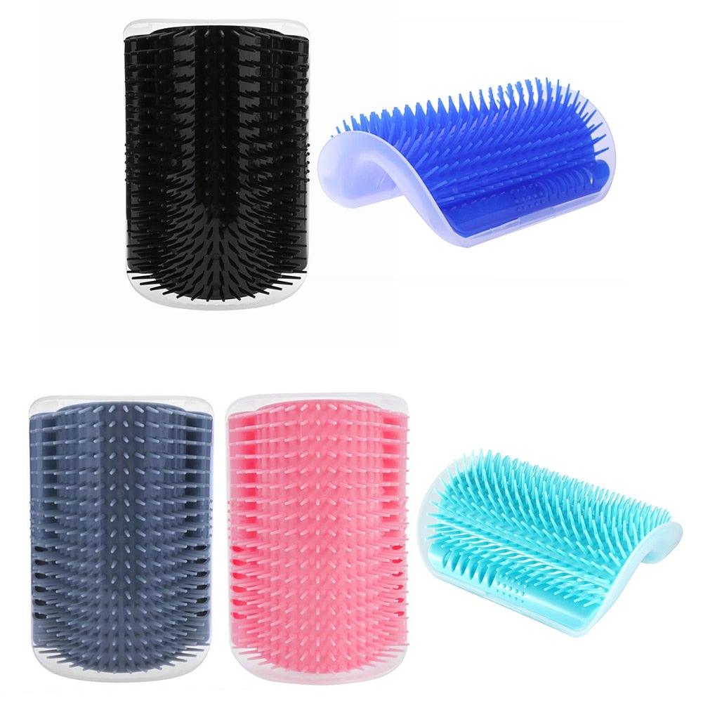 Cat Scratcher Corner Pet Brush Comb Play Cat Toy Plastic Scratch Bristles Arch Massager Self Groomer with Catnip Pouch Cat Wall Corner Massage Groomer Cat Self Grooming Brush - STEVVEX Pet - 126, cat accessories, cat fun tools, cat messager, cat playing tools, cat tools, cat toy, cat toys, cat toys with catnip, funny playing cats toys, kitten accessories, new cat toys, playing cat toy, playing toy, playing toys for cats, soft kitten messager - Stevvex.com