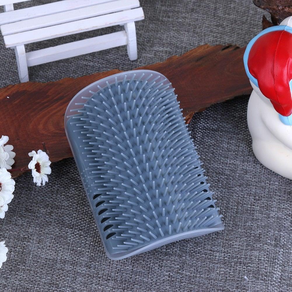 Cat Scratcher Corner Pet Brush Comb Play Cat Toy Plastic Scratch Bristles Arch Massager Self Groomer with Catnip Pouch Cat Wall Corner Massage Groomer Cat Self Grooming Brush - STEVVEX Pet - 126, cat accessories, cat fun tools, cat messager, cat playing tools, cat tools, cat toy, cat toys, cat toys with catnip, funny playing cats toys, kitten accessories, new cat toys, playing cat toy, playing toy, playing toys for cats, soft kitten messager - Stevvex.com