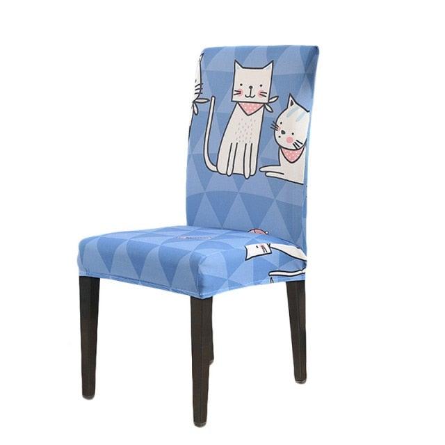 Chair Cover Simple Home  Printed Chair Cover Household Thickened Fleece Chair Cover Universal KitchenDining Chair Cover Spandex tretch Removable Washable Dining Room Chair Protector Slipcovers/Home Decor Dining Room Seat Cover