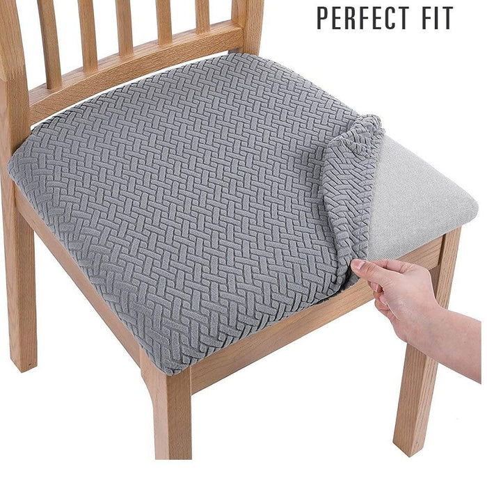 Chair Seat Covers for Dining Room Removable Washable Anti-Dust Seat Protector Removable Dining  Seat Cover And Dining Chair Covers Stretch Seat Cushion Slipcover for Dining Room Kitchen Chairs