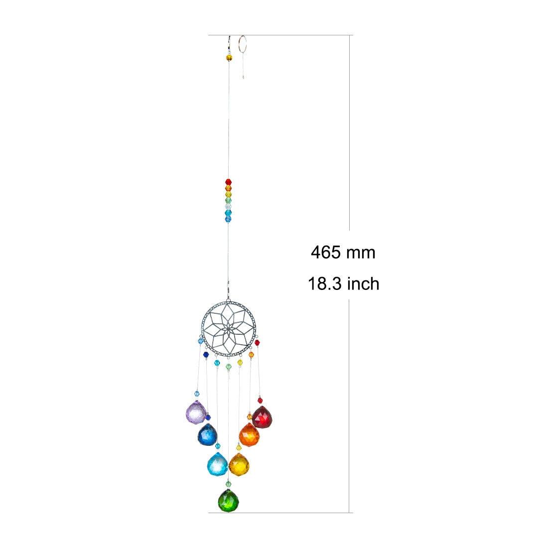 Chandelier Wind Chimes Crystal Prisms Hanging Sun Catcher Beads Chain Sphere Chandelier Lamps Light Pendant for Christmas Day Wedding Plants Cars Window Décor Rainbow  Window Curtains Pendant Home Decor Gifts