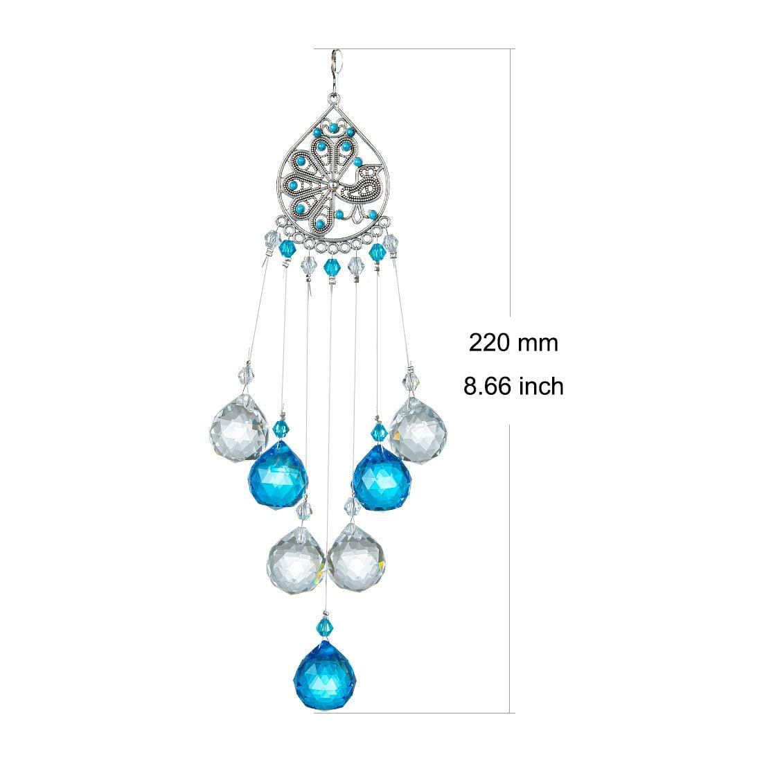 Chandelier Wind Chimes Crystal Prisms Hanging Sun Catcher Beads Chain Sphere Chandelier Lamps Light Pendant for Christmas Day Wedding Plants Cars Window Décor Rainbow  Window Curtains Pendant Home Decor Gifts