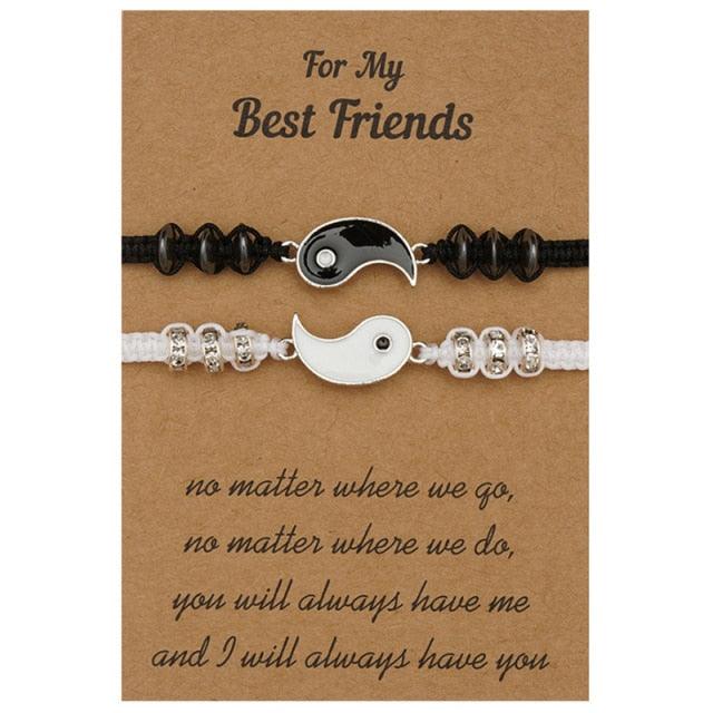 Charm Bracelet For Couple Friendship Butterfly Pendant Rope Chain Bracelet Bangle For Women Men Lucky Jewelry Unisex Distance Matching Bracelets Handmade Friendship Gifts For Best Friend Couples